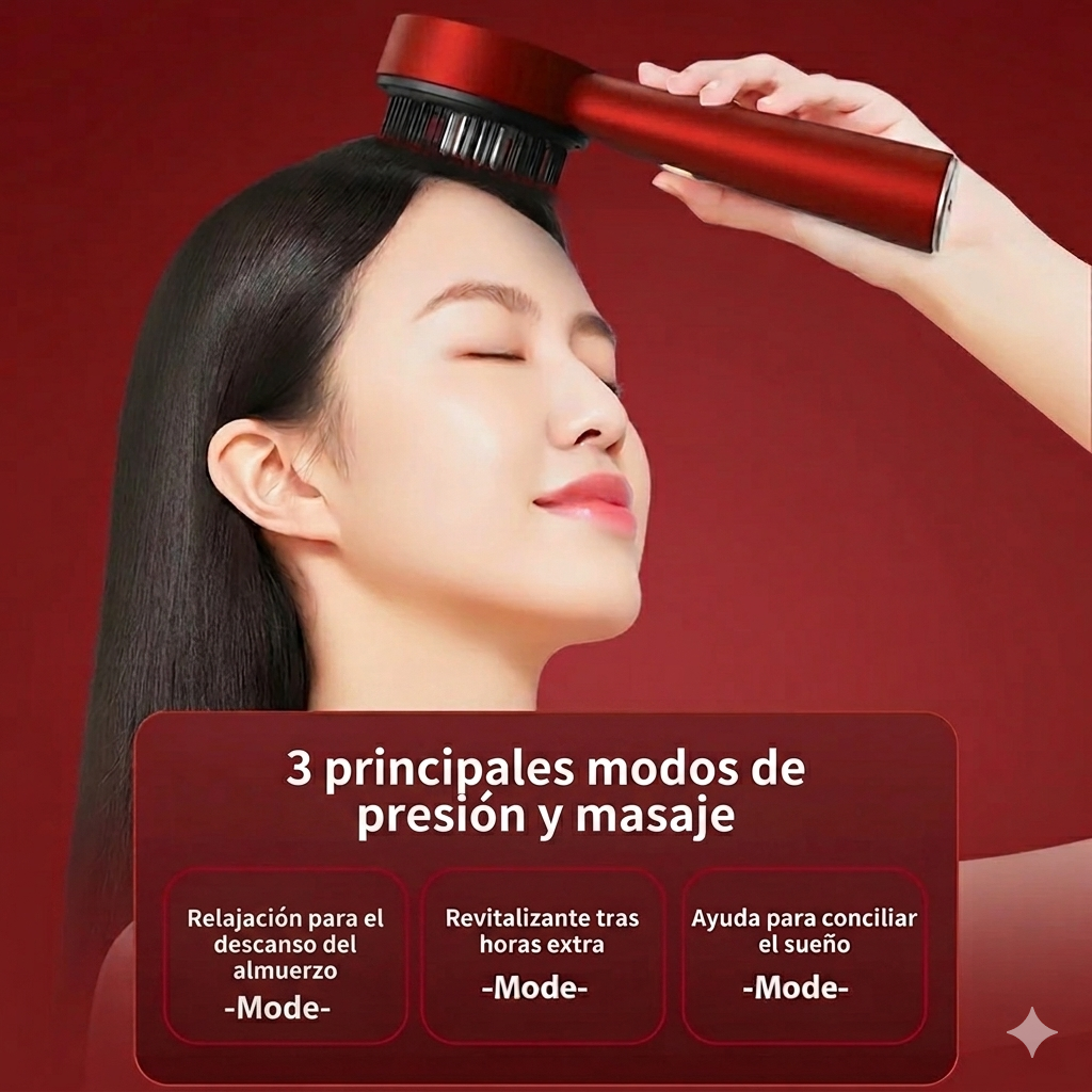 Cepillo Portátil de Masaje para el Cuero Cabelludo